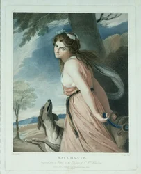 Bacante, grabado y pub. por Charles Knight (1743-c.1826), 1797